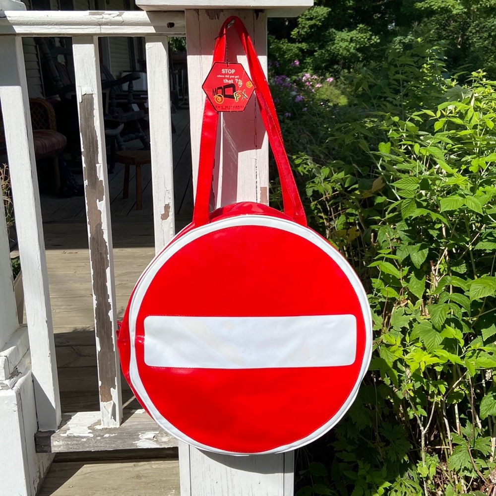 Vintage NWT Pop Art Vinyl Do Not Enter Bag